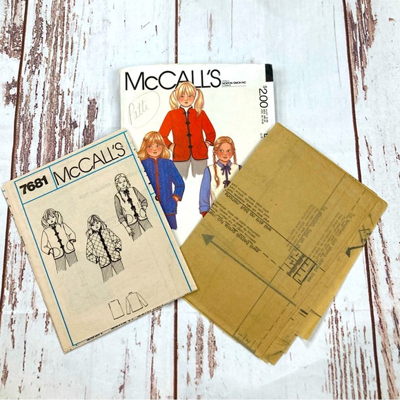 McCall’s #7681 Girls’ Jacket And Vest Patterns VTG 1981 DIY - Picture 10 of 13